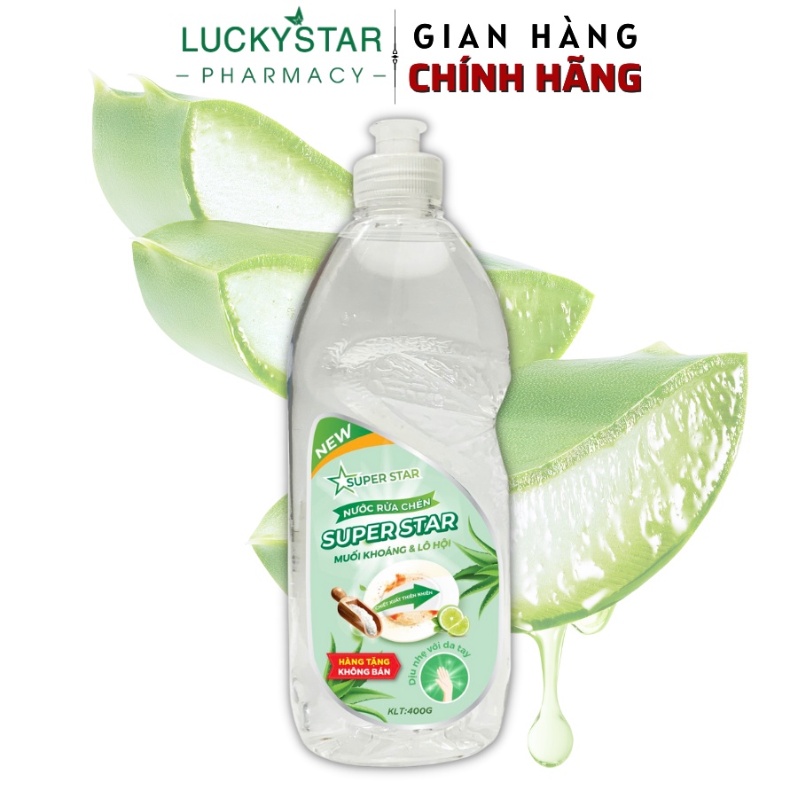 Nước Rửa Chén Lô Hội Muối Khoáng SUPER STAR - (400g)