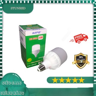 Bóng led trụ , bóng đèn led bulb trụ 20w mpe lbd2-20t - thân nhựa , ánh sáng trắng