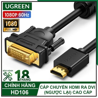 Cáp chuyển hdmi ra dvi cao cấp | ugreen hd106 chính hãng