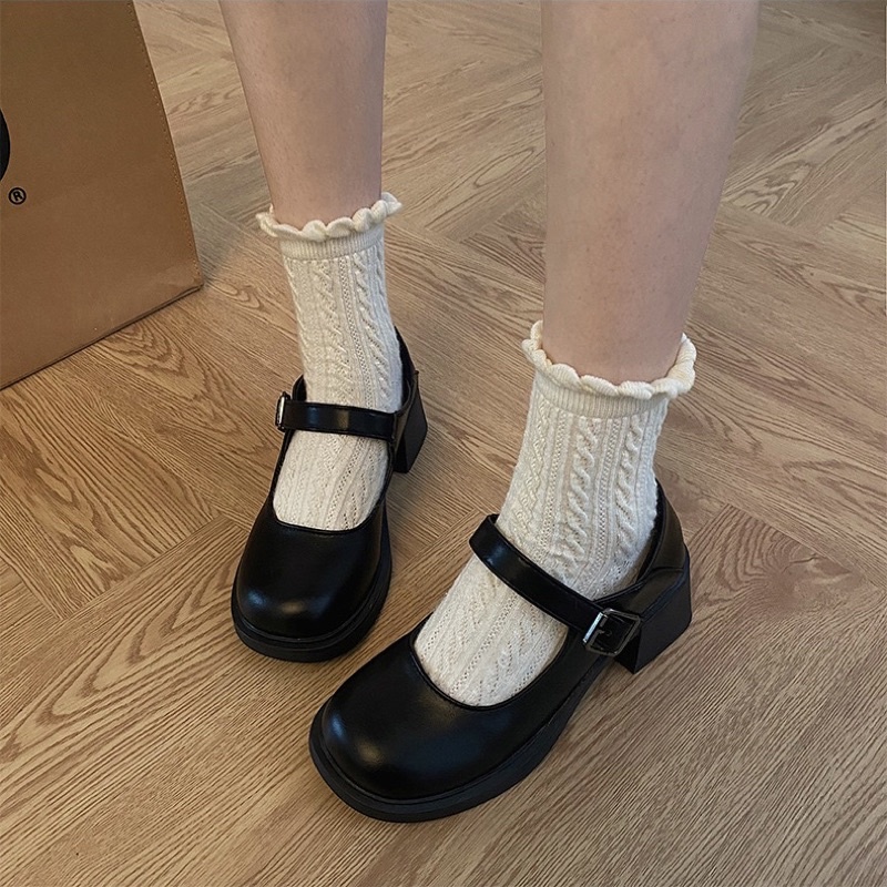 GIÀY BÚP BÊ A33 ĐẾ CAO 7CM PHONG CÁCH RETRO