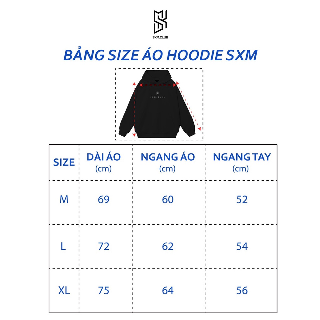Áo Hoodie Sang Xịn Mịn Logo SXM Unnisex