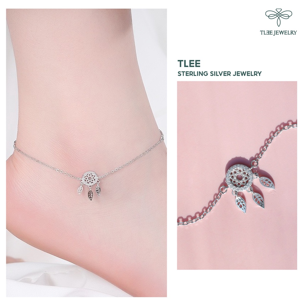 Lắc chân bạc nữ TLEE dreamcatcher đính đá cao cấp TleeJewelry LC0100