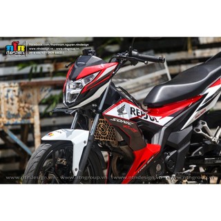 Tem rời Sonic 150 mẫu Repsol đỏ trắng đen - tem chuẩn form dễ dán