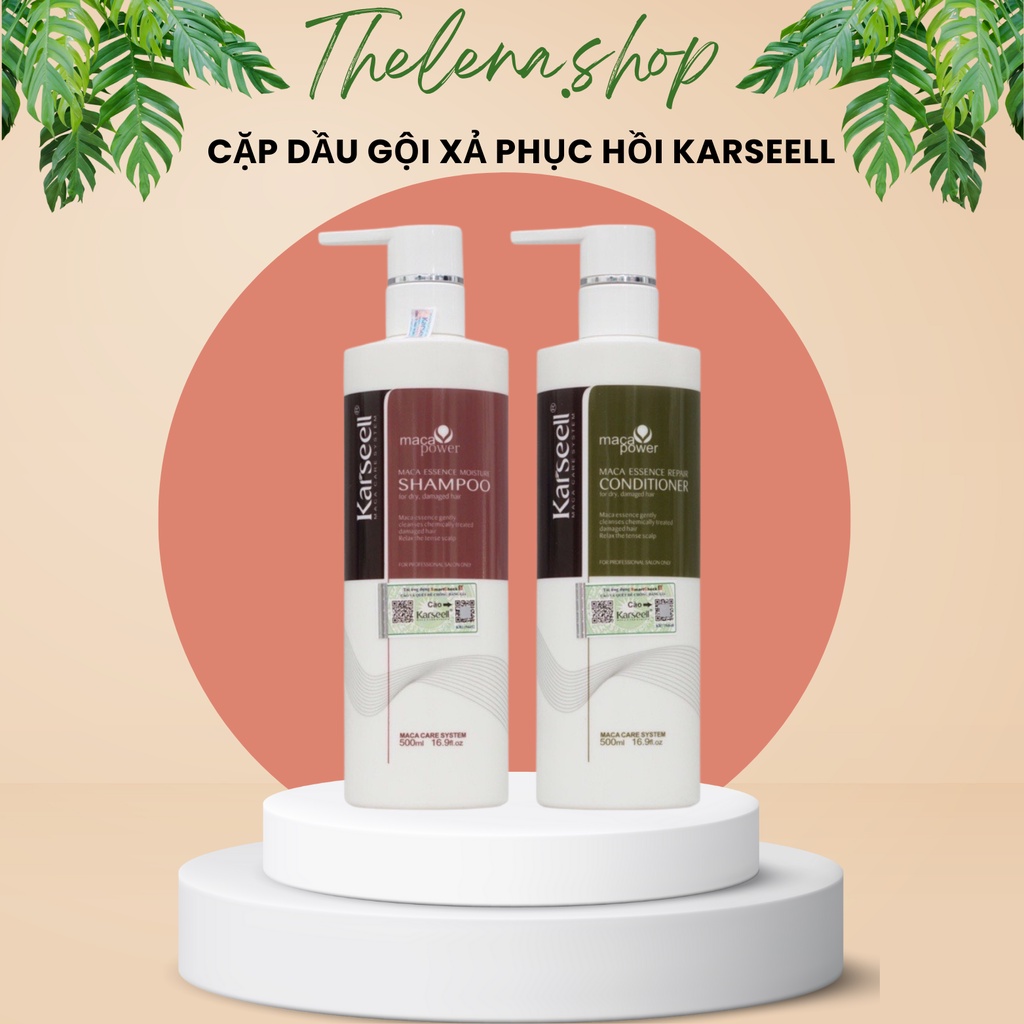 Dầu gội xả KARSEELL 800ml * 2 Phục hồi tóc hư tổn tái tạo cấu trúc tóc siêu mềm mượt hương nước hoa chính hãng