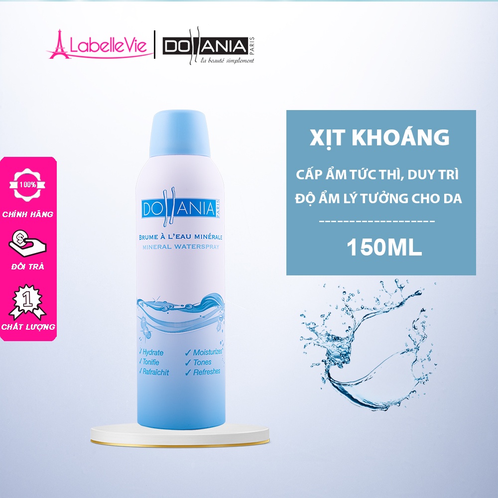 Xịt khoáng dưỡng ẩm, cấp nước, làm dịu da Dollania 150ml (9131)