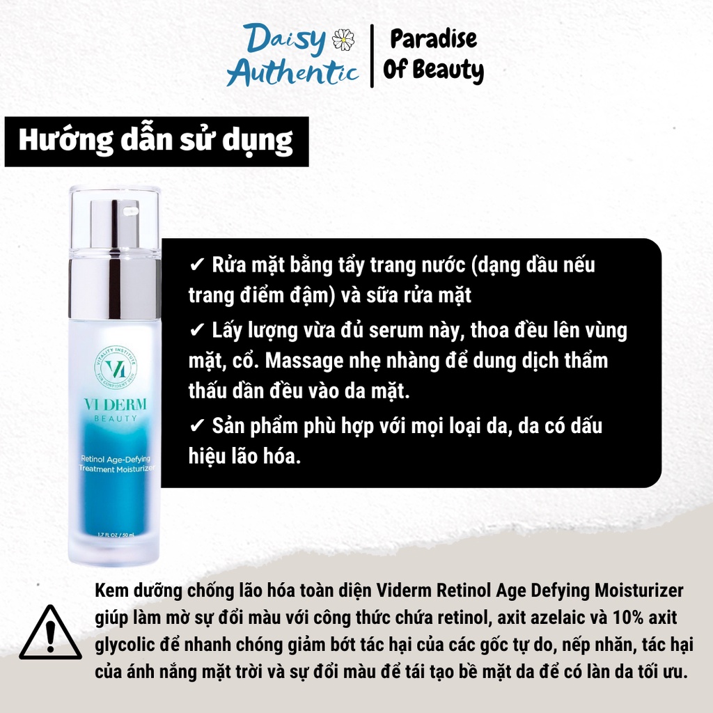 Kem Chống Lão Hóa VI Derm Retinol Age-Defying Moisturizer 50ml