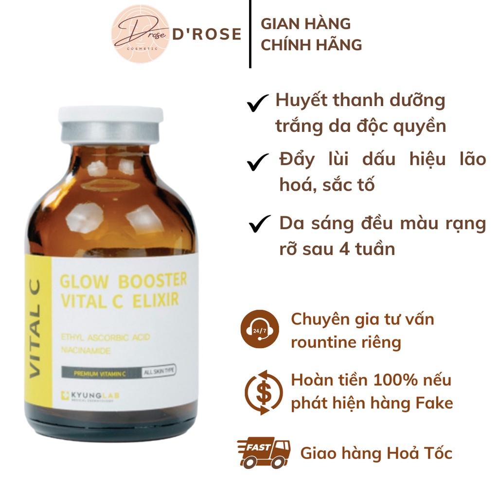 Serum Vitamin C Glow Booster Kyung Lab trắng da, ngăn ngừa lão hoá 30ml - DR07