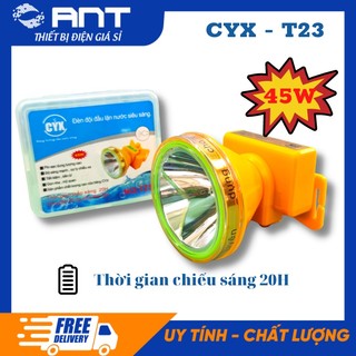 Đèn đội đầu chống nước siêu sáng , công suất 45w, thấp sáng trên 20h , cyx - t23