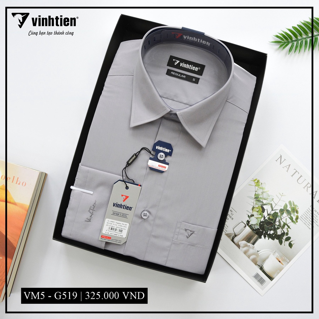 Áo Sơ Mi Dài Tay Trơn Màu Form Regular Vĩnh Tiến 325 - Nhiều Màu