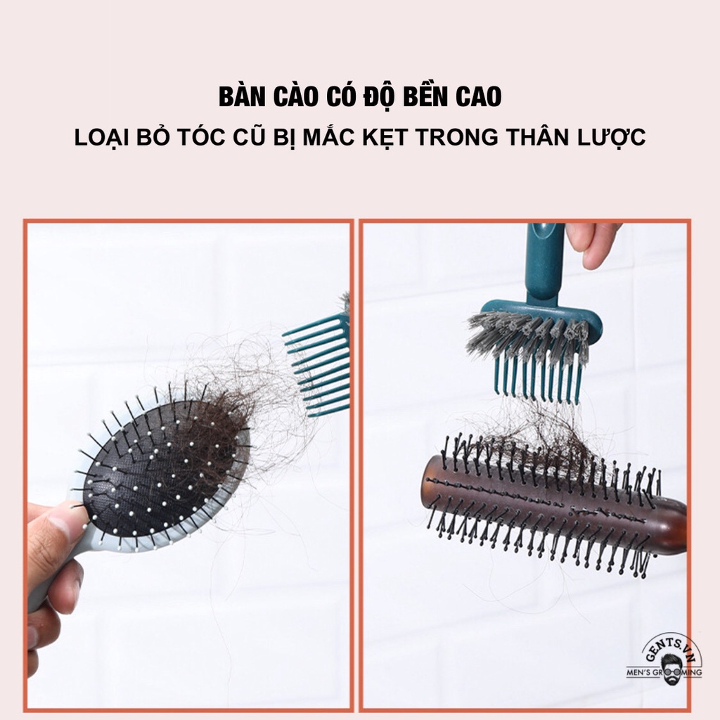 Dụng cụ làm sạch, vệ sinh lược chải tóc loại bỏ tóc rụng và bụi bẩn bàn bồ cào chải dành cho lược gỡ rối