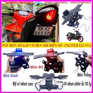 Pát biển gập gắn yamaha exciter 155 vva, ex 155 vva các phiên bản đút gầm có đèn soi biển số gắn được nhiều loại xi nhan