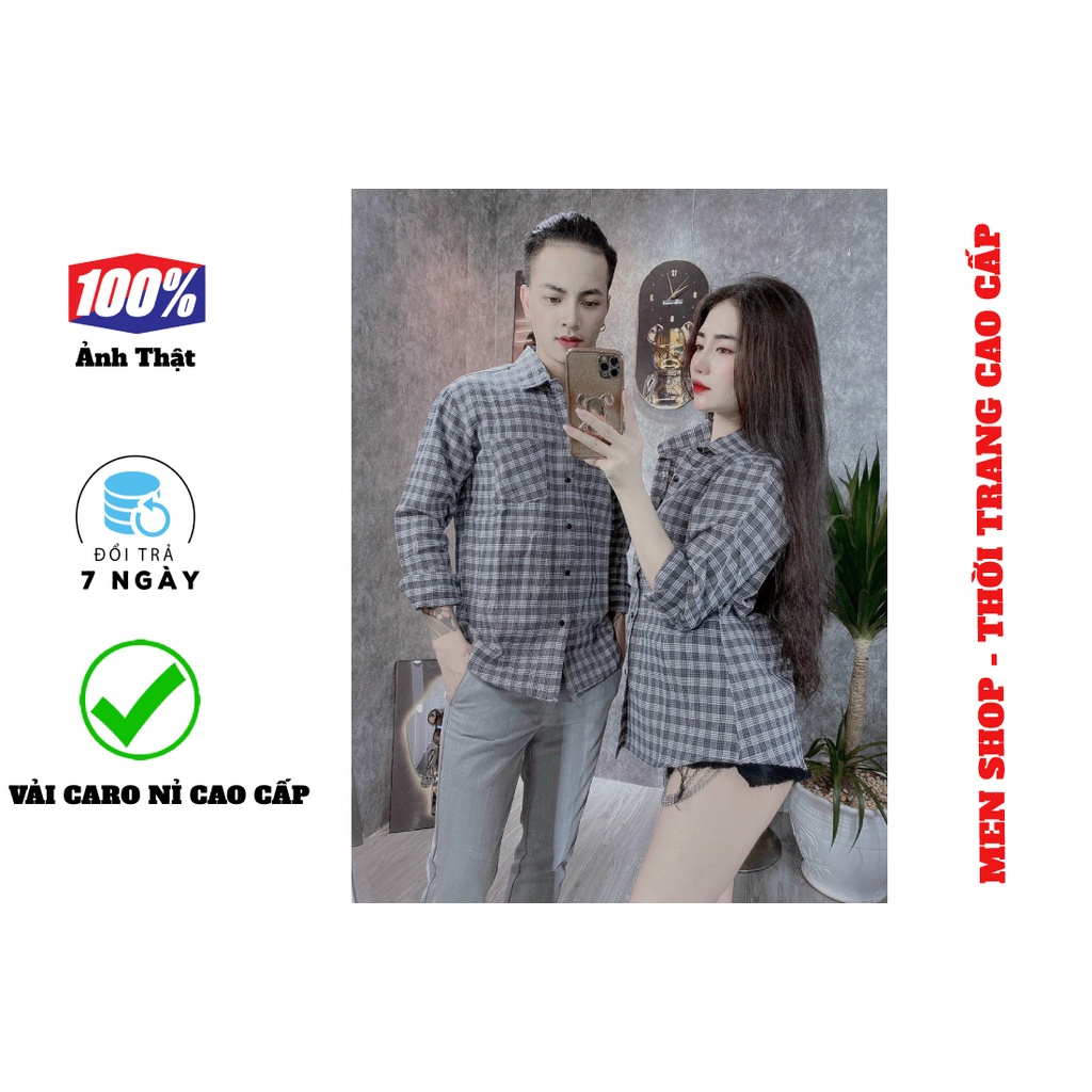 ÁO SƠ MI CARO NỈ NAM NỮ CAO CẤP - MẪU SƠ MI HÓT NHẤT HIỆN NAY - FULL SIZE 40-80KG