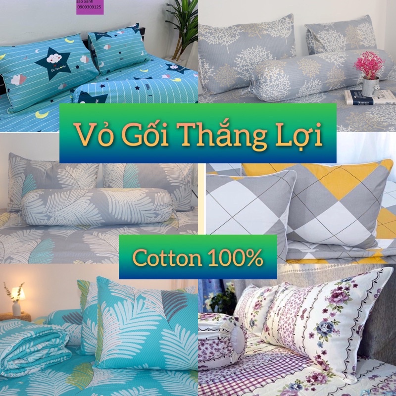 Vỏ gối, áo gối Thắng Lợi cotton 100% in logo chính hãng chất vải mát, thấm hút mồ hôi | BigBuy360 - bigbuy360.vn