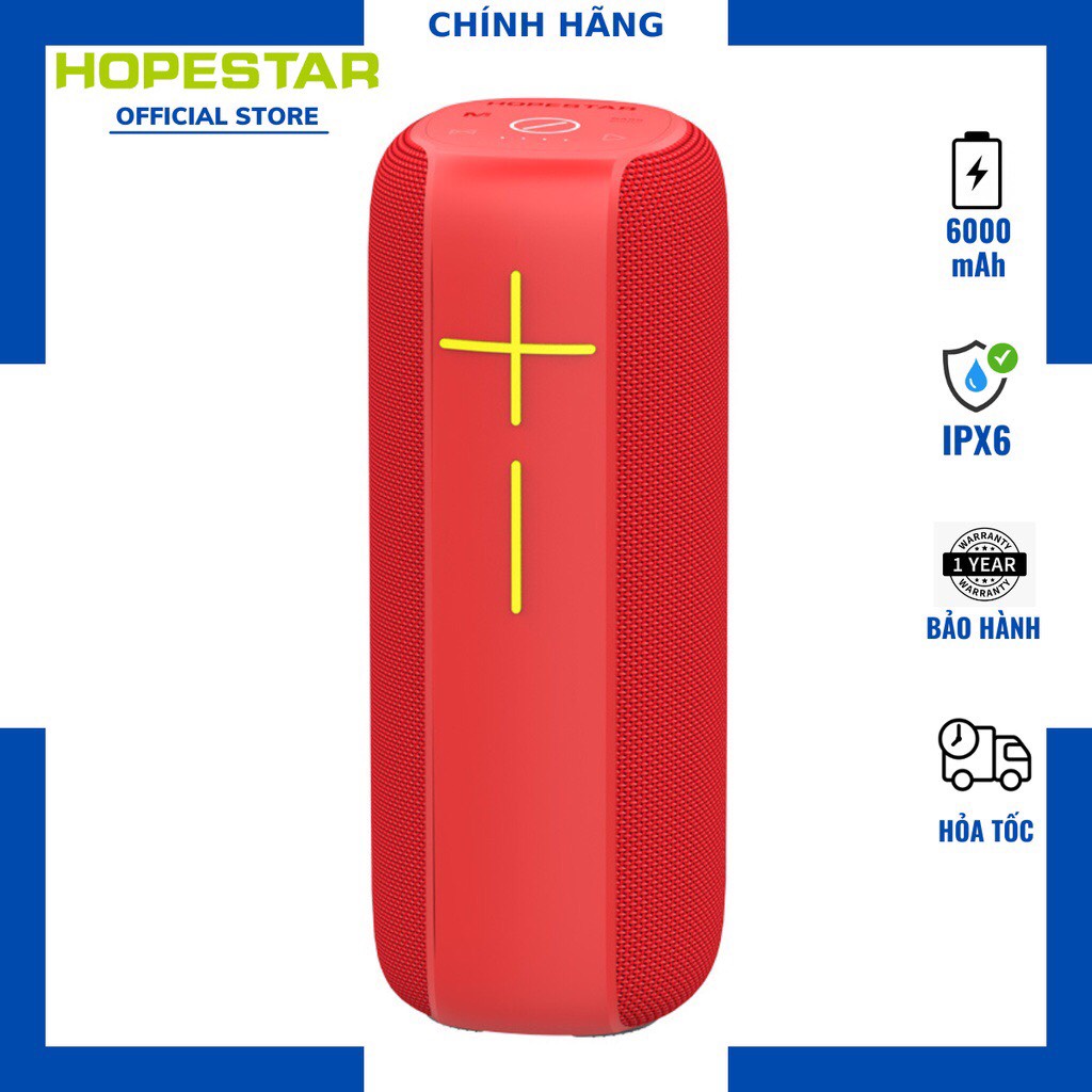 Loa Bluetooth Hopestar P15 Max | Công Suất 55W, Pin 6000mAh, Cổng USB, AUX, Cổng Tai Nghe 3.5mm, Đèn Led-Hàng Chính Hãng