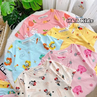 Bộ cộc thun lạnh minkymom in hình