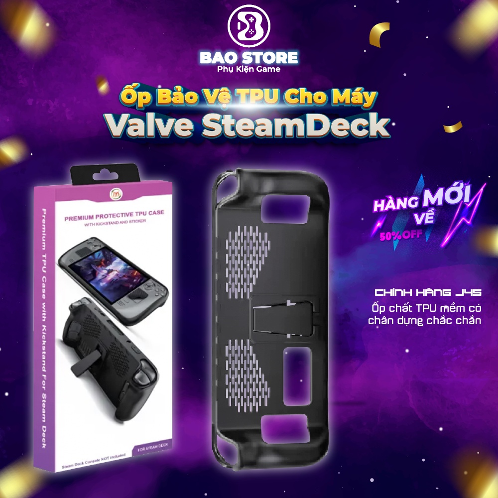 Bộ ốp bảo vệ chất liệu TPU kèm chân dựng / silicone mềm thương hiệu JYS Cao Cấp Cho máy Valve Steam 