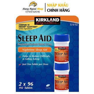 Viên Uống Hỗ Trợ Cải Thiện Giấc Ngủ Kirkland Signature Sleep Aid Doxylamine Succinate 25mg 96 Viên