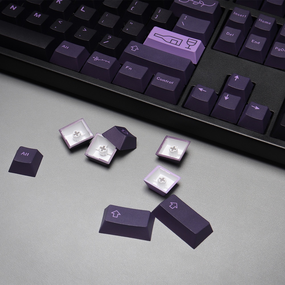 Bộ nút bàn phím cơ | Keycap Cherry First Love Purple PBT Dyesub - English