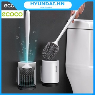 Bàn chải cọ vệ sinh Ecoco E1803 tay cầm dài, lông silicon mềm - cọ toilet ECOCO cao cấp, siêu sạch kiểu treo tường đa nă