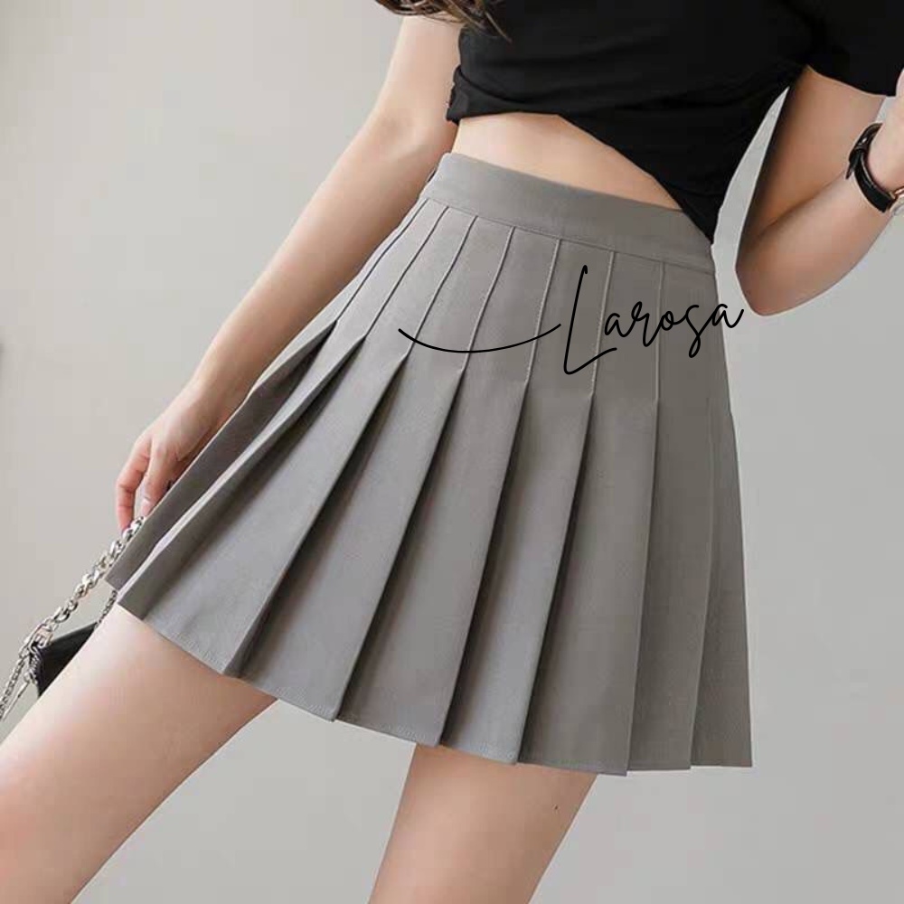 Chân váy tennis , chân váy xếp ly xoè dáng ngắn màu trắng màu đen vải tuyết mưa dày dặn kèm quần trong ulzzang Larosa