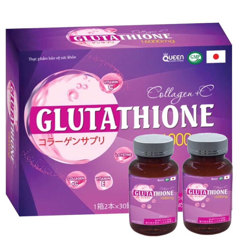 Viên Uống Trắng Da GLUTATHIONE 16000 - Viên Uống COLLAGE  Trắng Da Mờ Nám Giảm Nếp Nhăn