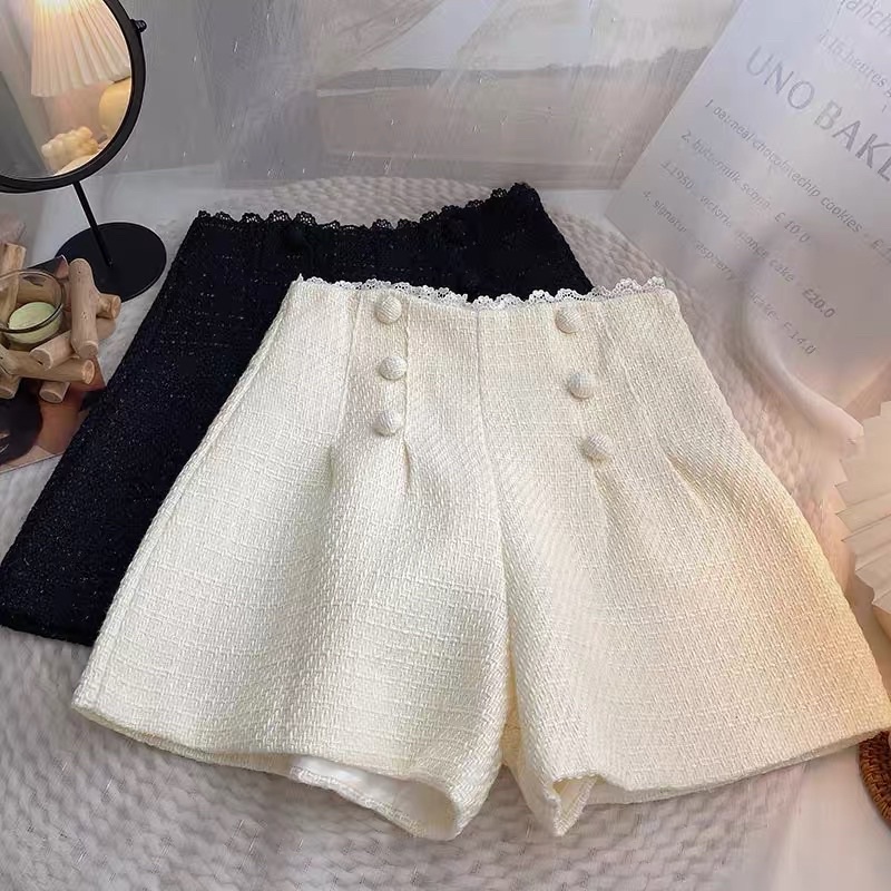 Quần sọt cạp cao vải dạ có lót dây kéo cho nàng chubby (thời trang bigsize vicky.g - anitagreen) NQ323