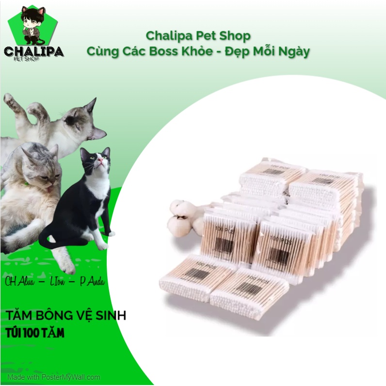 Túi 100 Tăm Bông Cotton