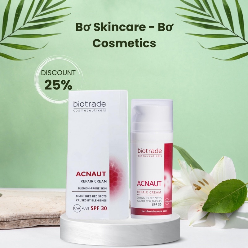 (CÔNG TY) Kem dưỡng tái tạo da sau mụn Biotrade Acnaut Repair cream