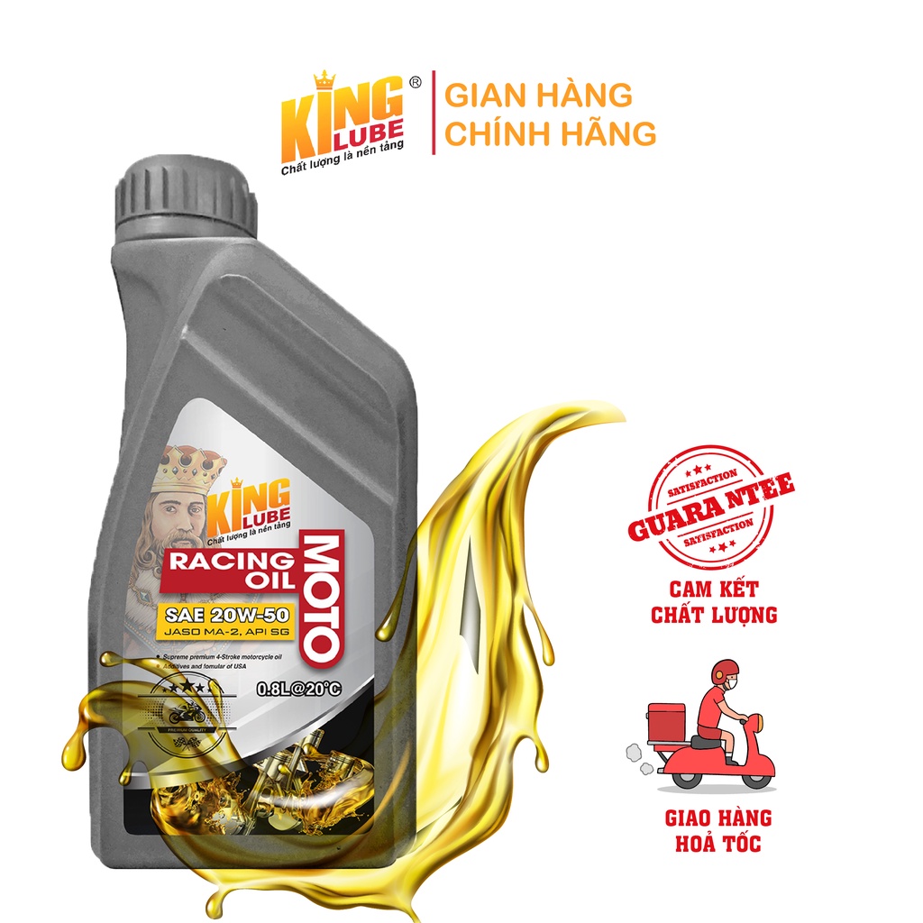 Dầu Nhớt Xe Máy KINGLUBE Moto Racing Oil SG 20W-50