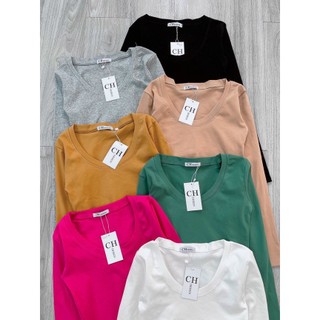 Áo thun cổ tròn tay dài