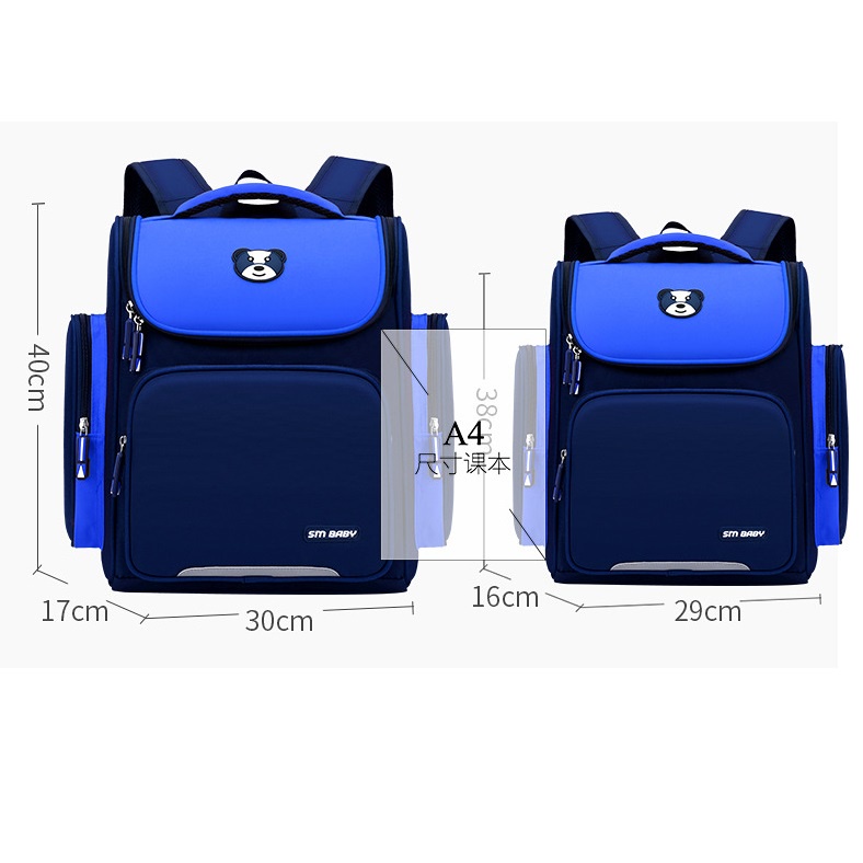 Balo Đi Học Cho Bé Trai, Bé Gái Chống Gù Chất Liệu Polyester Chống Thấm Siêu Nhẹ - NENON