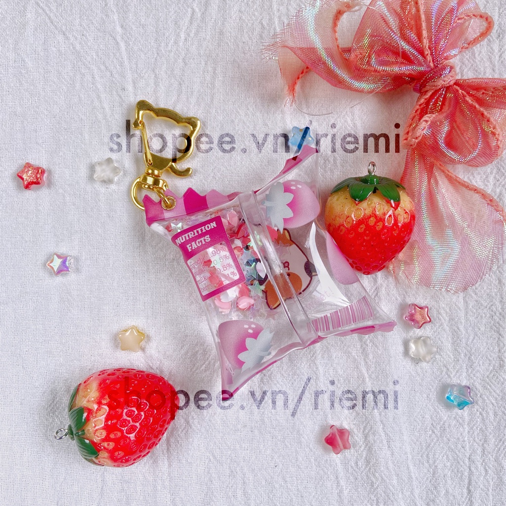 Keychain/Móc khoá D4DJ Nyochio hình túi kẹo artist Monoka