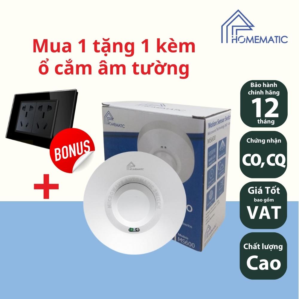 Công Tắc Cảm Biến Chuyển Động Radar Thông Minh Lắp Trần Nổi Homematic MS600