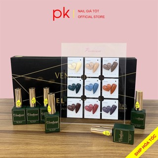 Set sơn gel cao cấp 9 màu Vendeeni mã A17 tặng kèm bảng màu