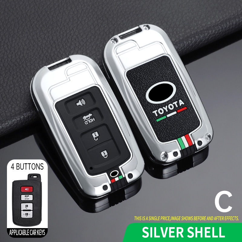 Bao Da, Vỏ Bảo Vệ, Ốp Chìa Khóa, Bọc Chìa Khóa Phản Quang Dùng Cho Xe Ô Tô Toyota Altis 2019, Highlander, Camry 2014
