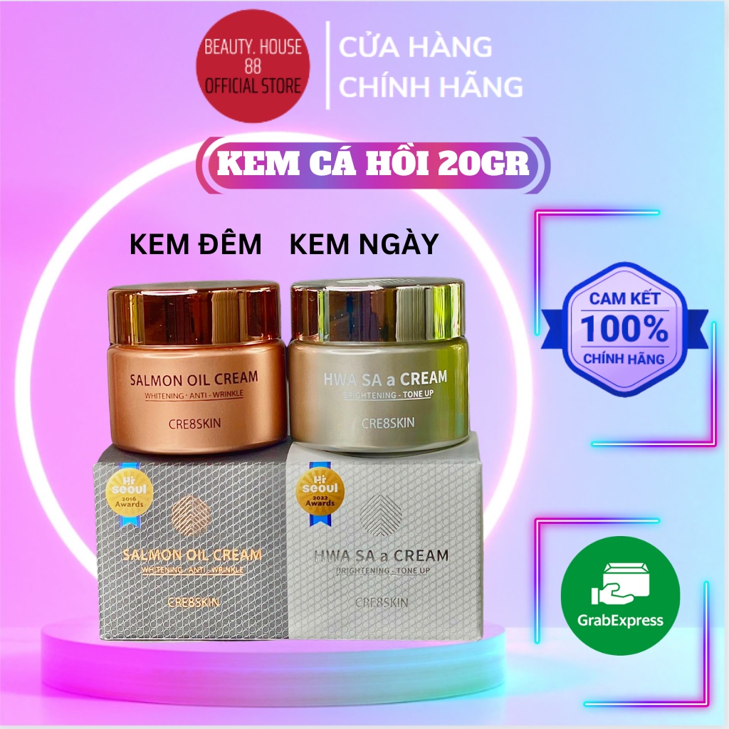 Kem cá hồi Salmon Oil Cream Cre8skin Hàn Quốc