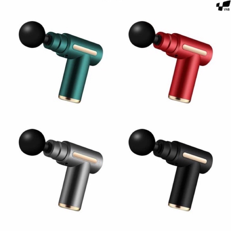 Máy massage gun đấm lưng cầm tay đa năng - Súng mát xa cổ vai gáy giảm co cứng cơ với 4 đầu và 6 chế độ - DL2