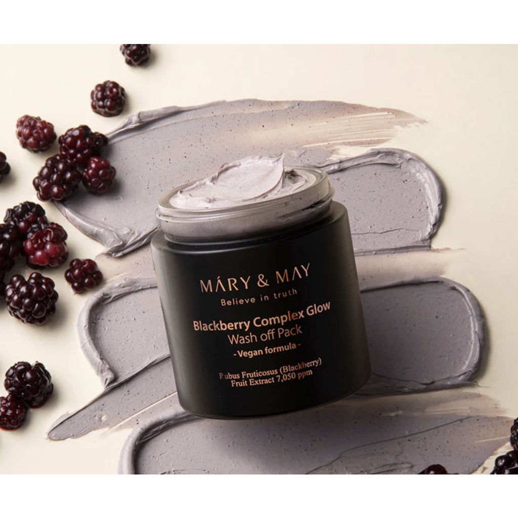 Mặt Nạ Đất Sét Mary May Wash off Mask Rose Hyaluronic Hydra/Lemon Niacinamide/CICA TeaTree/Blackberry Complex 30g/125g