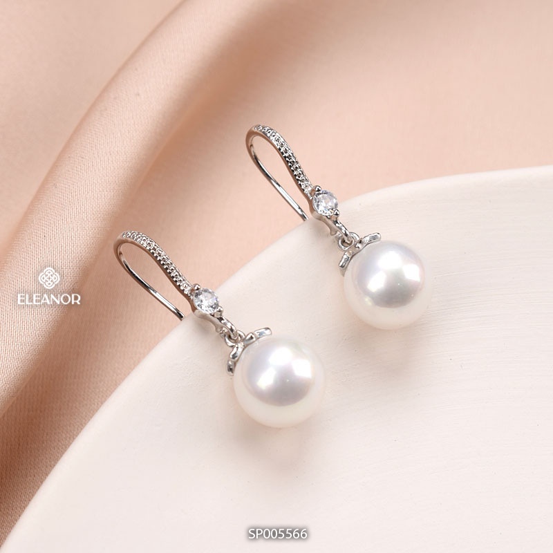 Bông tai nữ Eleanor Accessories chuôi móc câu đính đá khuyên tai ngọc trai nhân tạo phụ kiện trang sức 5566