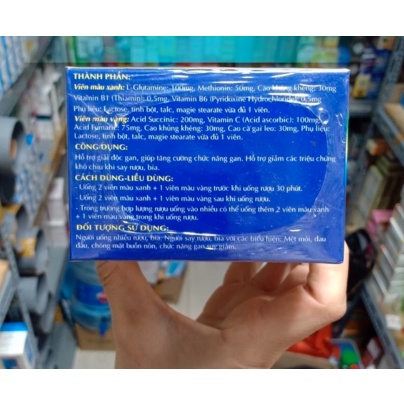 Viên giải rượu Voskyo. Giải rượu nhanh, bảo vệ tế bào gan và tế bào thần kinh. Dễ sử dụng, an toàn LAHUTU