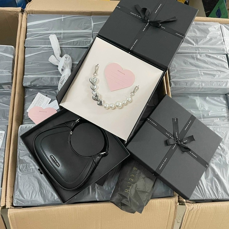 Túi nữ CK quai xách dây ngọc dễ thương tiểu thư