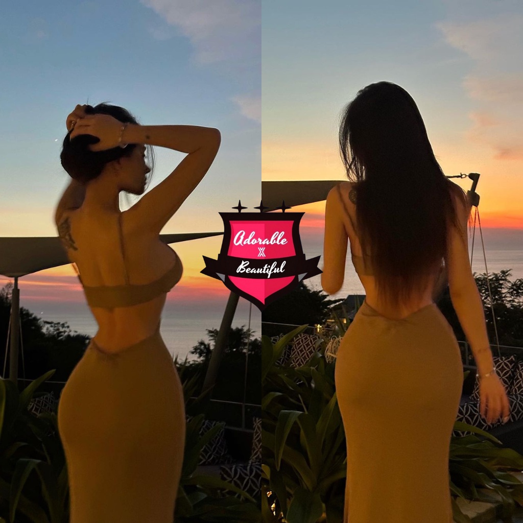 Đầm Body Hai Dây Maxi Cut Out Eo Độc Lạ Phong Cách Sexy Quyến Rũ