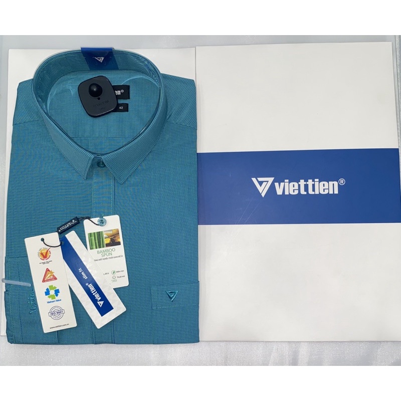Sơ mi công sở Dài Ô vuông Slim Fit Việt Tiến( giá mác 580.000)