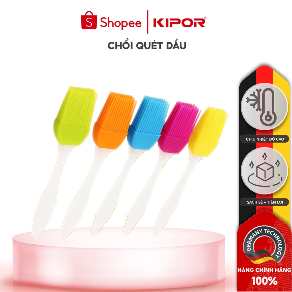 Chổi quét dầu silicon KIPOR KP-QD01 - Quét bơ, sốt, ướp gia vị tiện lợi - Chịu nhiệt tốt