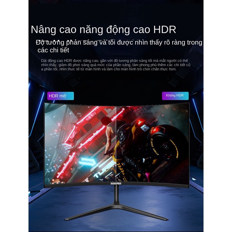 Hecho Màn hình game thể thao điện tử 24 inch 144hz HD 1K Màn hình LCD 27 inch mặt cong IPS máy tính bảng 32 inch 75hz | BigBuy360 - bigbuy360.vn