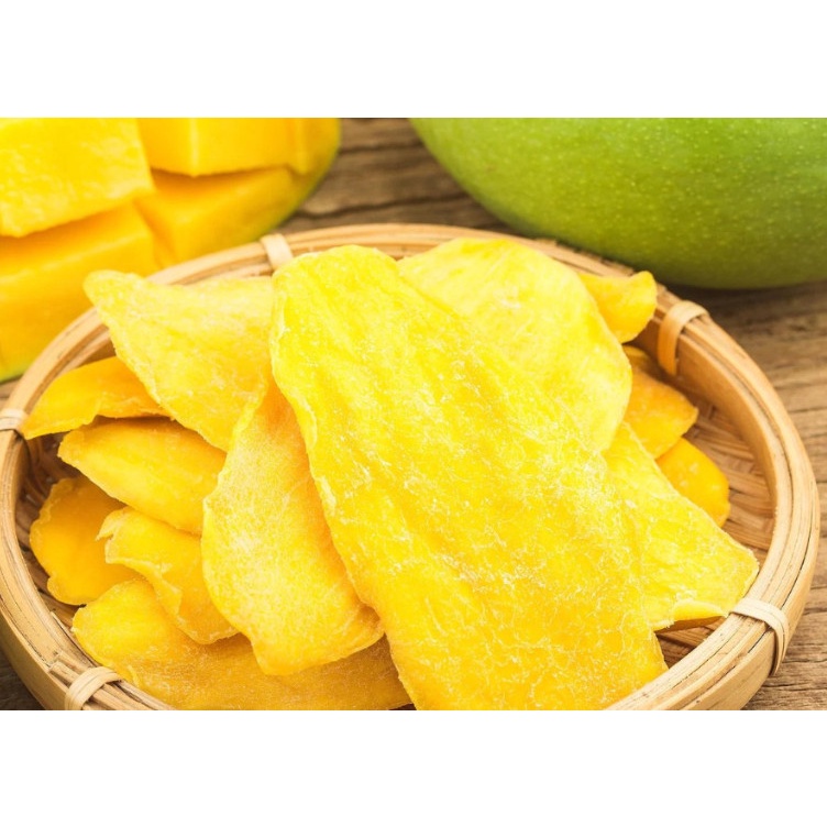 Xoài Thái Sấy Dẻo Chua Ngọt Tự Nhiên Nguyên Miếng Loại Ngon Túi Zip 500g