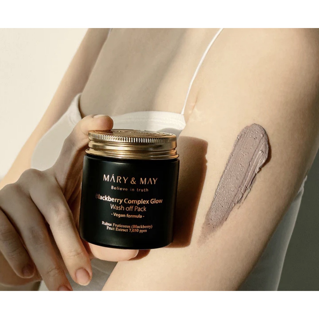 Mặt Nạ Đất Sét Mary May Wash off Mask Rose Hyaluronic Hydra/Lemon Niacinamide/CICA TeaTree/Blackberry Complex 30g/125g
