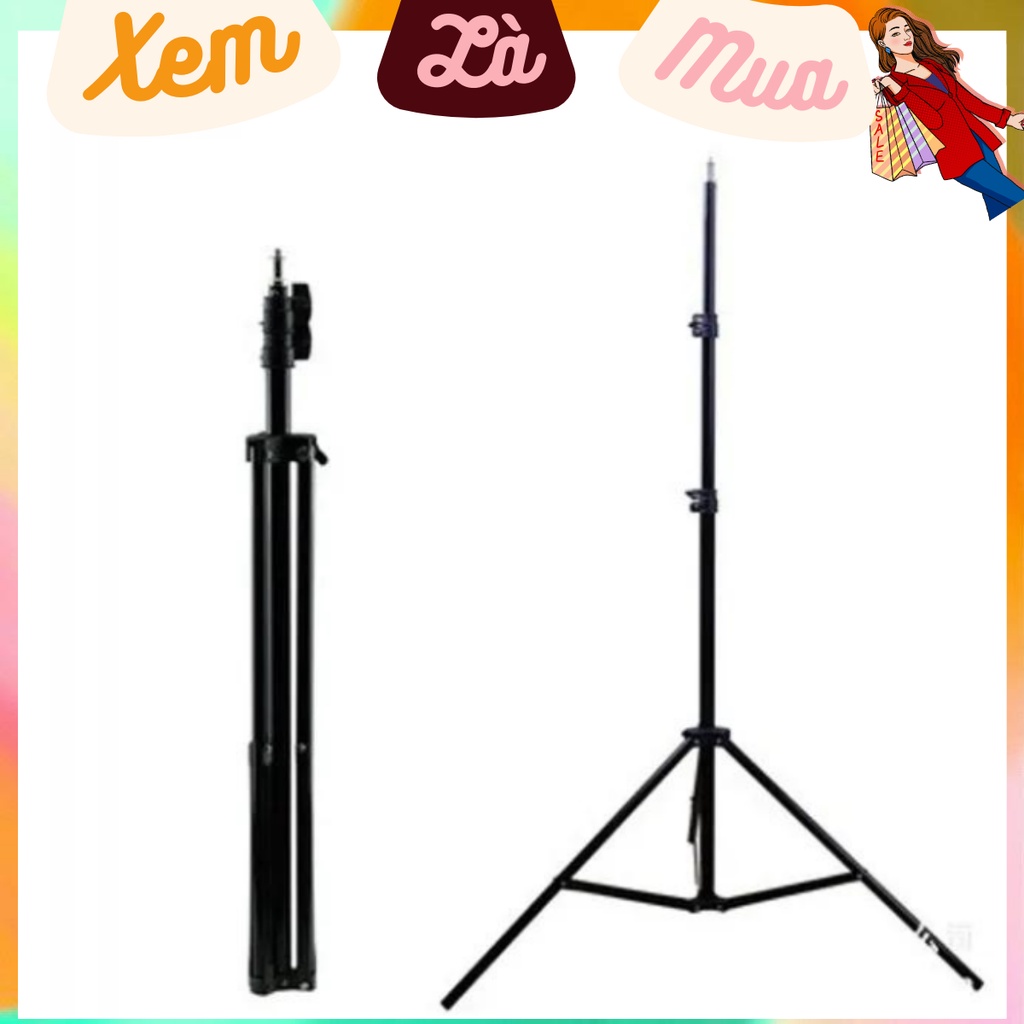 Chân đèn livestream cực kỳ cao và tiện lợi đầm chắc phục vụ cho việc livestream bán hàng