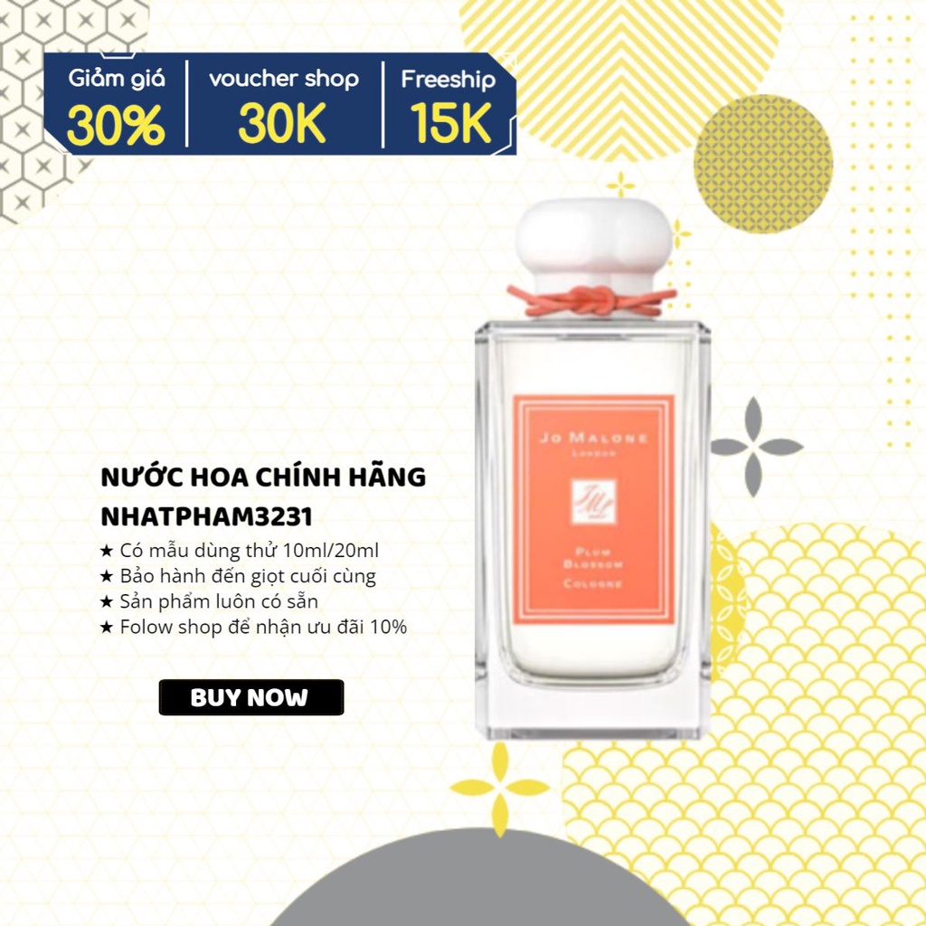 𝓳𝓸 𝓶𝓪𝓵𝓸𝓷𝓮 - Plum Blossom Cologne (Cam)  10ml 🌠𝙼𝚒𝚊 𝚂𝚝𝚘𝚛𝚎 🌠