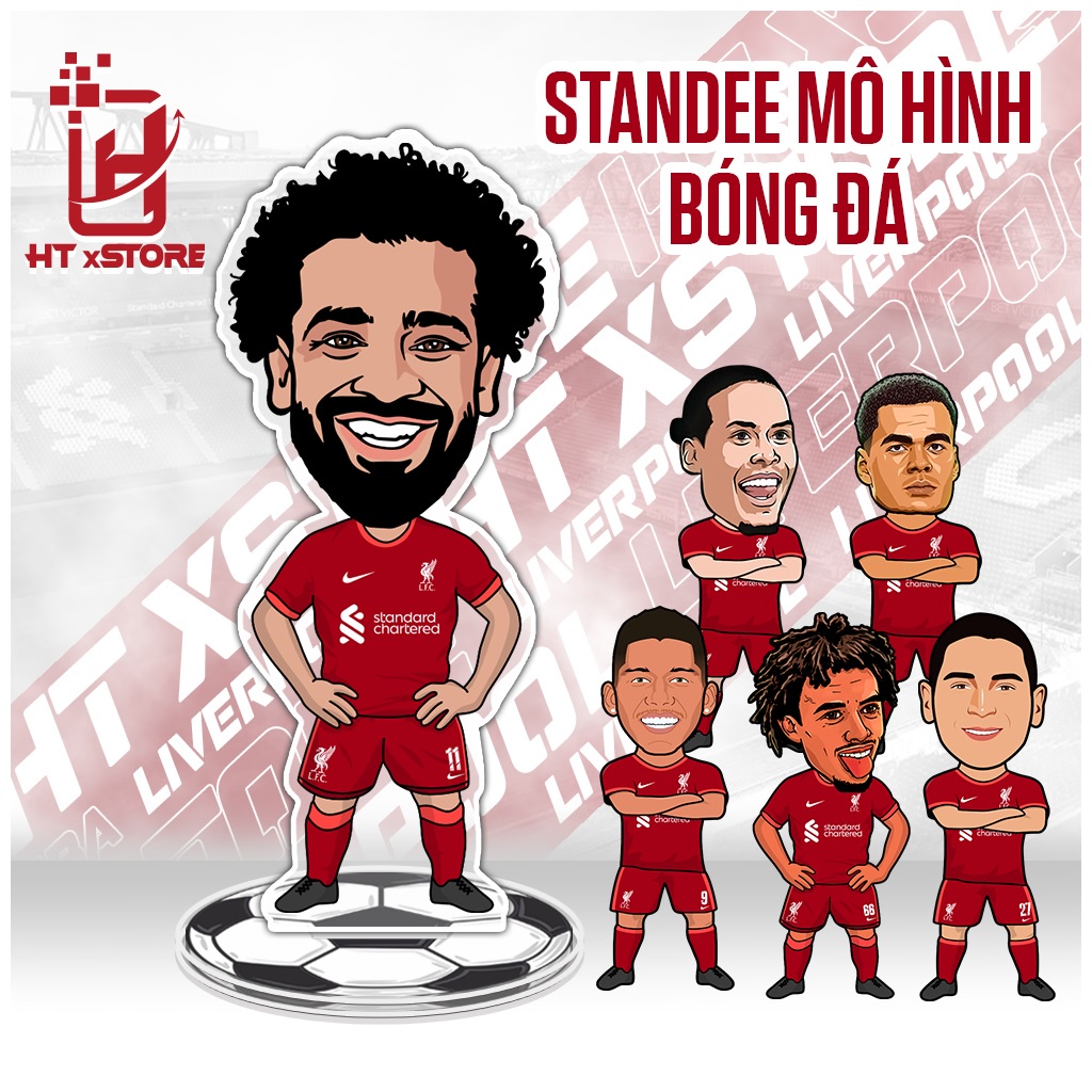 Mô hình standee in hình các cầu thủ CLB bóng đá Liverpool, mô hình cầu thủ bóng đá để bàn làm quà tặng, trang trí